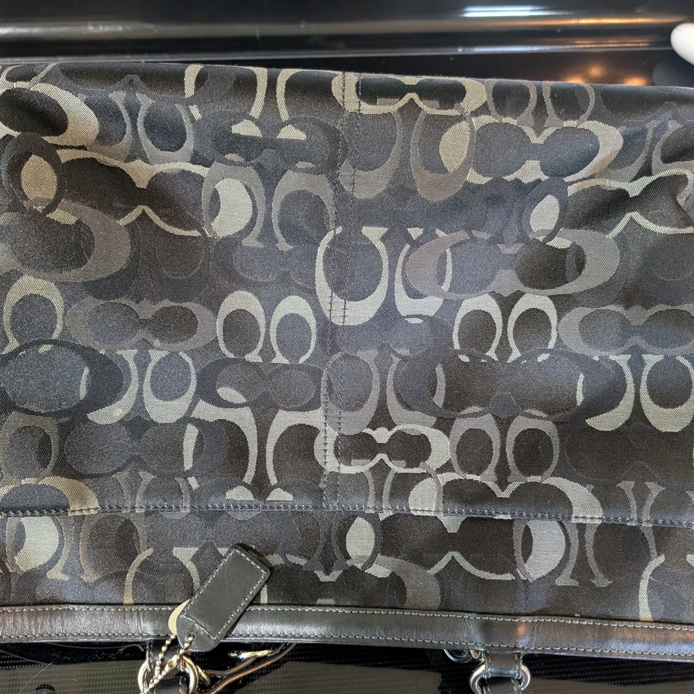 Coach Black Signature Canvas Tote